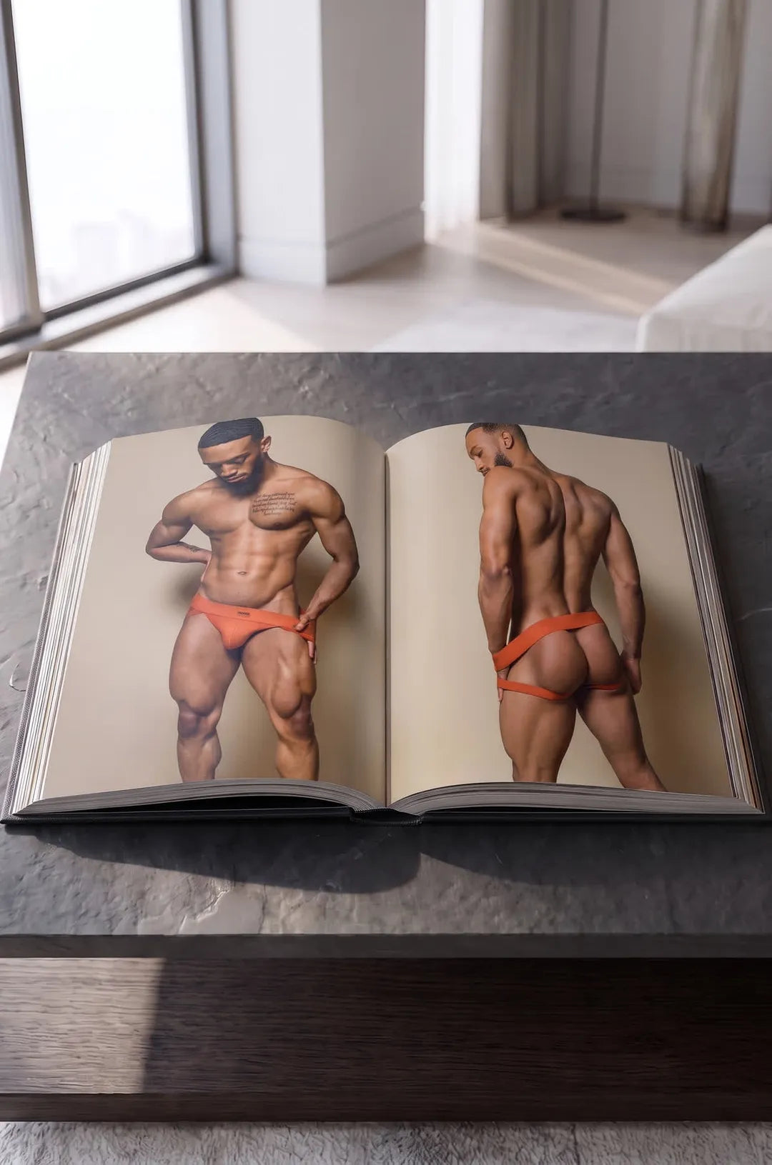 ADONIS X: A Decade in Images Photobook - Terracotta Jockstrap Spread
