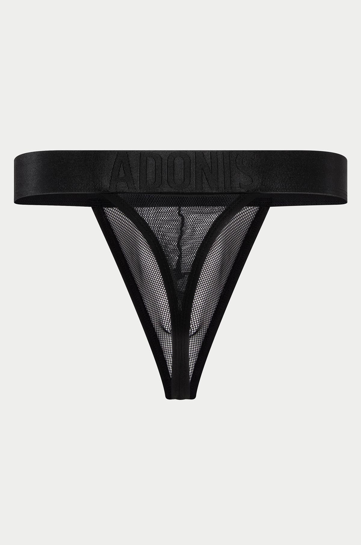 Luxe Mesh Black Thong