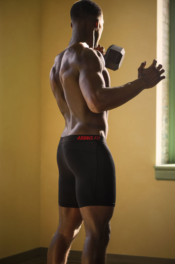 Adonis Fit Performance Long Black Boxer Brief