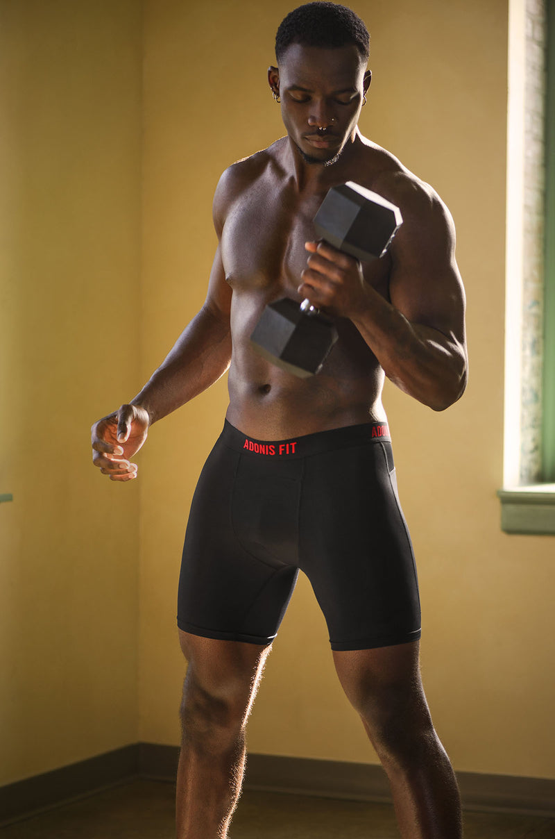 Men Boxer Underwear Low Waist Sweat Breathable Shorts Penis