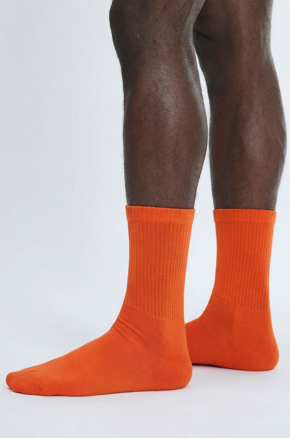 Rust Orange Crew Sock